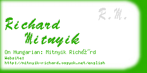 richard mitnyik business card